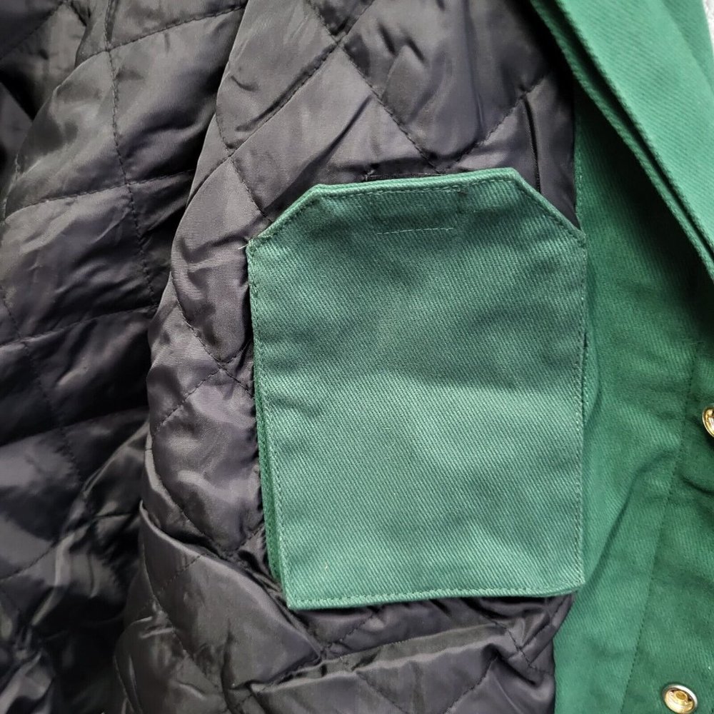 New York Jets Green Extreme by Carl Banks G-III Redzone Full-Snap Varsity Jacket - Picture 4 of 6